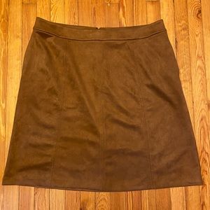 Lane Bryant NWT Brown Suede Skirt Plus Size